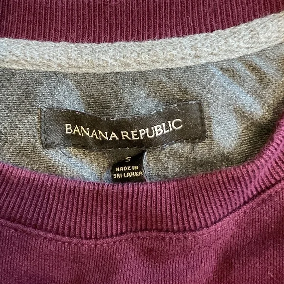 Banana Republic Burgandy Crewneck Sweater, Size S - Picture 2 of 5